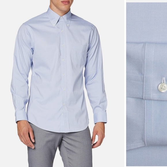 Brooks Brothers Other - Brooks Brothers 1534 Non Iron Cotton Blue Button Shirt Front Pocket 15